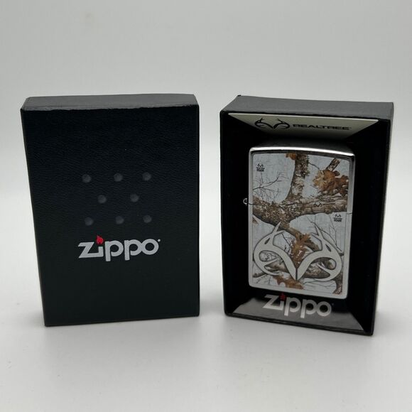 Real Tree Edge Colours Street Chrome Zippo Lighter (49818) Brand New In Box. - Picture 1 of 13